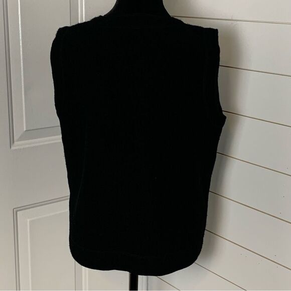 Woolrich Womens medium Wool Vest Log Cabin Goose Moose Patchwork Winter - Picture 5 of 13